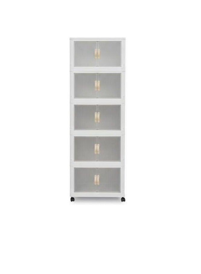 ZX 5-Tier Modern Plastic Storage Cabinet – Practical Solution for Organizing Every Corner of Your Home - Image 1